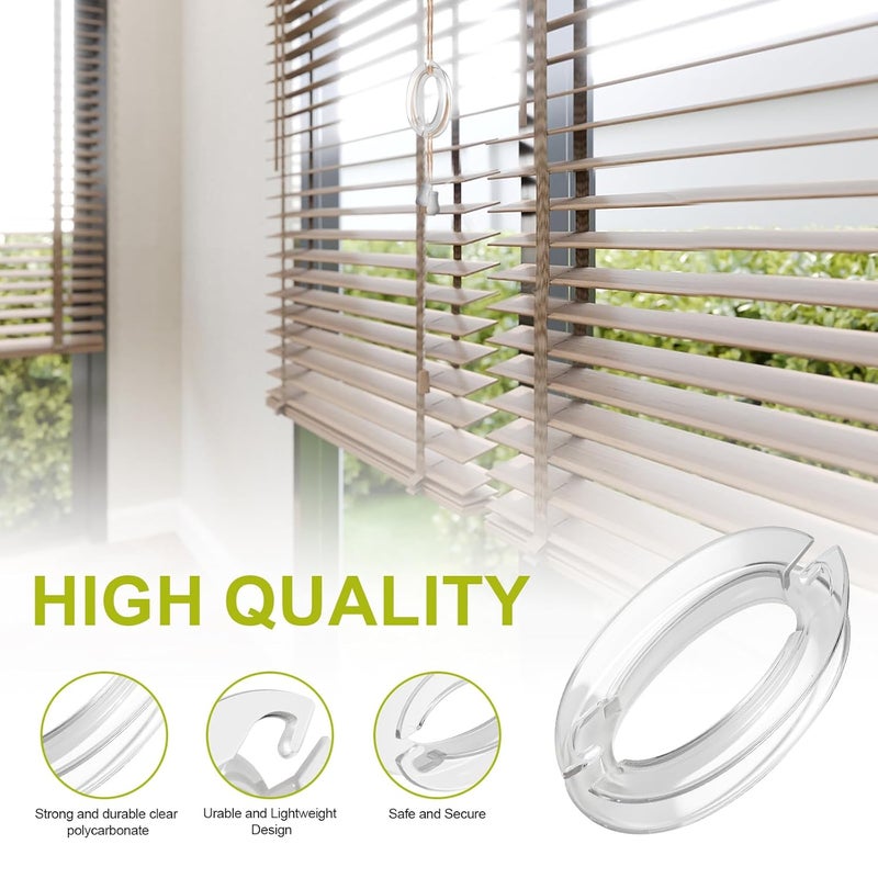 Batator Window Blind Cord Winder, Safety Baby Proof Blind Cord Holder Wrap, Childproof Clear Plastic Windows Shade String Clips,Blind String Holder,No Wall Damage (4 Pack) - Image 5